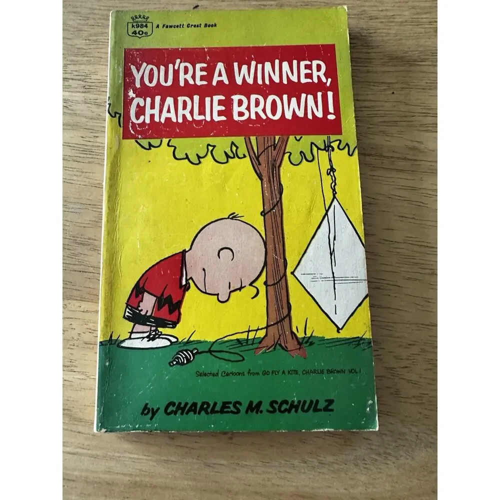 Peanuts Charlie Brown Comic/Cartoon PB Book Lot 4 1967 Charles M Schulz VTG